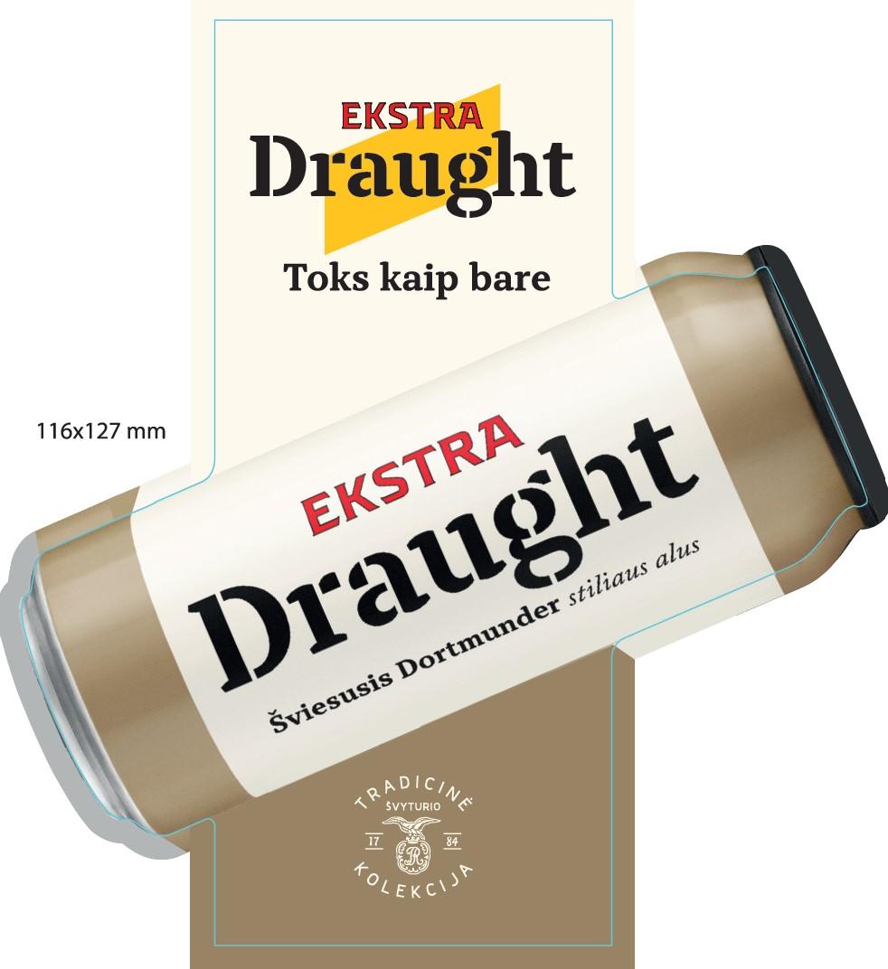 Prekės ženklas: EKSTRA Draught Toks kaip bare EKSTRA draught Šviesusis Dortmunder stiliaus alus ŠVYTURIO TRADICINĖ KOLEKCIJA